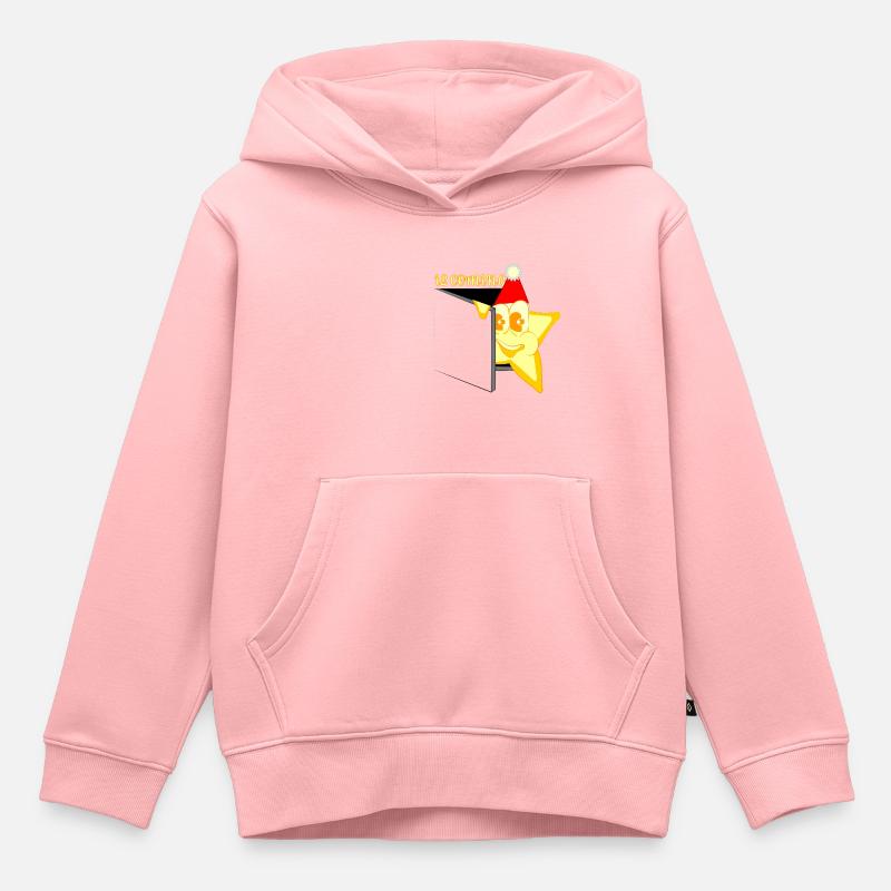 ARRIVE - Sweat Premium à capuche enfant bio - rose