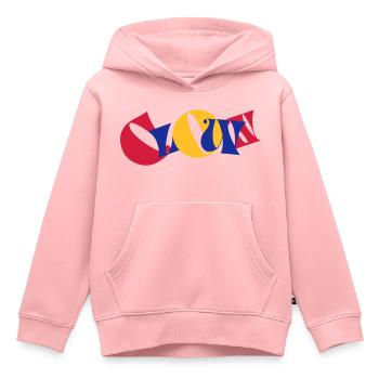 Clown Bunte Buchstaben Text Logo Witzig Lustig - Kinder Premium Organic Hoodie - Rosa - Vorne - AI Model Kid Female (0cm)