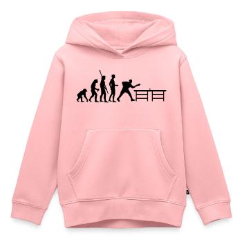 evolution_table_tennis_a - Kinder Premium Organic Hoodie - Rosa - Vorne - AI Model Kid Female (0cm)