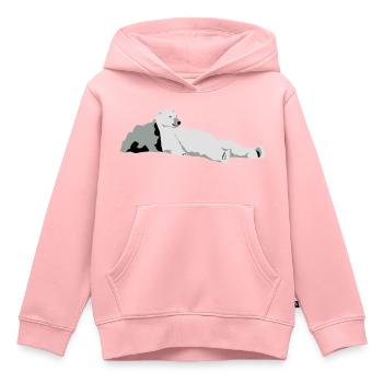 Eisbär - Kinder Premium Organic Hoodie - Rosa - Vorne - AI Model Kid Female (0cm)