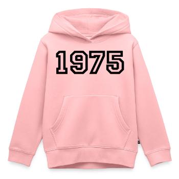 1975 - Kinder Premium Organic Hoodie - Rosa - Vorne - AI Model Kid Female (0cm)