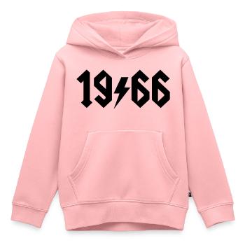 1966 - Kinder Premium Organic Hoodie - Rosa - Vorne - AI Model Kid Female (0cm)