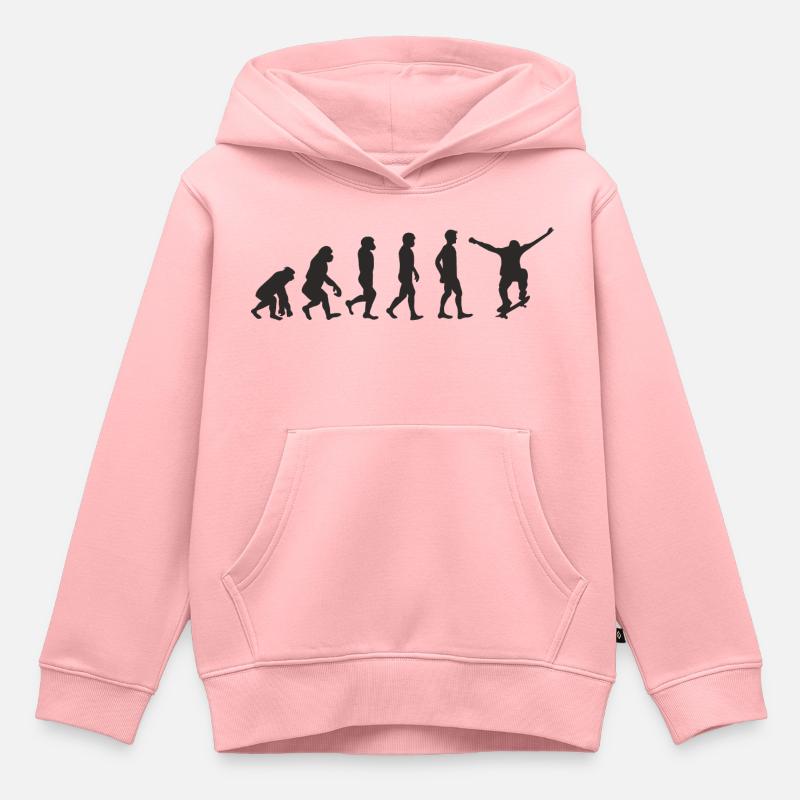 Evolution Skater - Sweat Premium à capuche enfant bio - rose