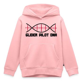 dna segelflieger text - Kinder Premium Organic Hoodie - Rosa - Vorne - AI Model Kid Female (0cm)