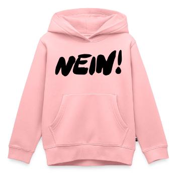 NEIN! - Kinder Premium Organic Hoodie - Rosa - Vorne - AI Model Kid Female (0cm)