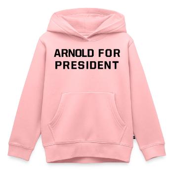 ARNOLD FOR PRESIDENT - Kinder Premium Organic Hoodie - Rosa - Vorne - AI Model Kid Female (0cm)