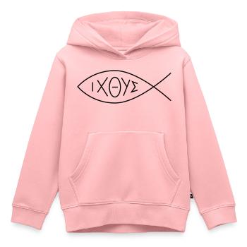 Christentum - Kinder Premium Organic Hoodie - Rosa - Vorne - AI Model Kid Female (0cm)