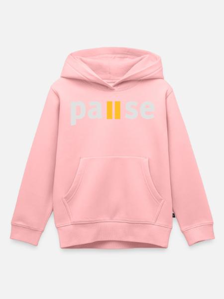 Pause - Kinder Premium Organic Hoodie - Rosa