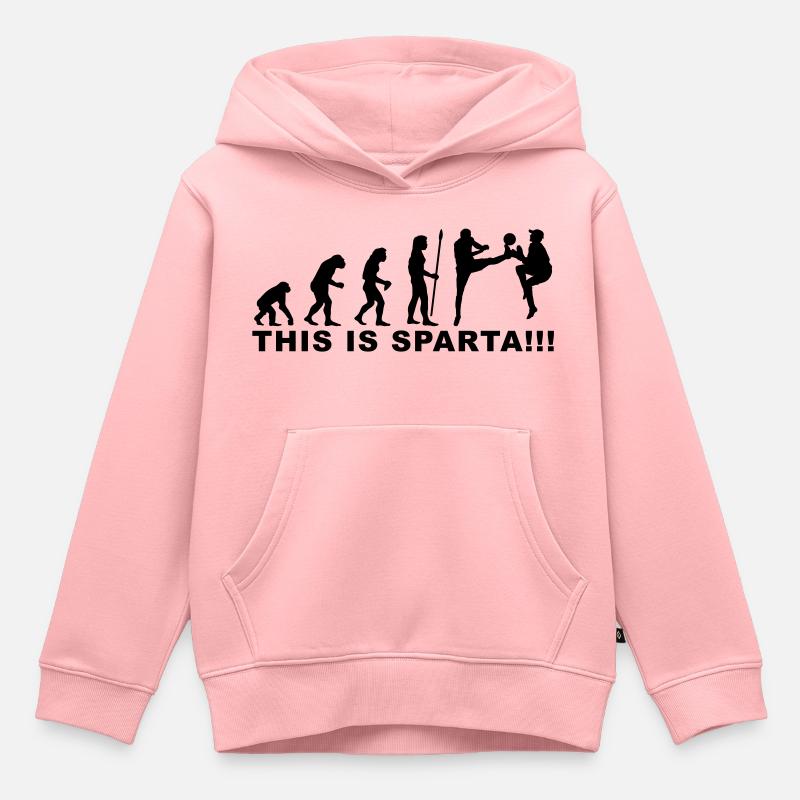 evolution_soccer2 - Kinder Premium Organic Hoodie - Rosa