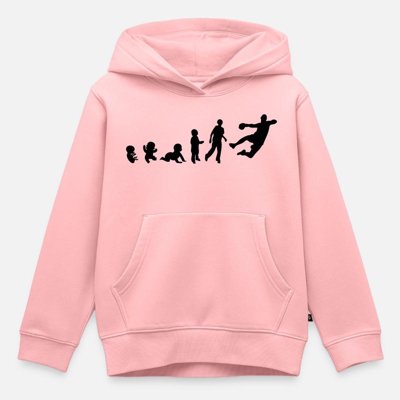 evolution homme human sport handball - Sweat Premium à capuche enfant bio - rose