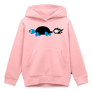 Schildkröte Turbo - Kinder Premium Organic Hoodie - Rosa - Vorne - AI Model Kid Female (0cm)