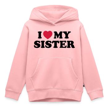 I love my sister - Kinder Premium Organic Hoodie - Rosa - Vorne - AI Model Kid Female (0cm)