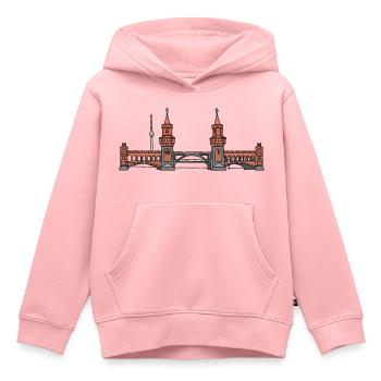 Oberbaumbrücke à BERLIN c - Sweat Premium à capuche enfant bio - rose - Devant - AI Model Kid Female (0cm)