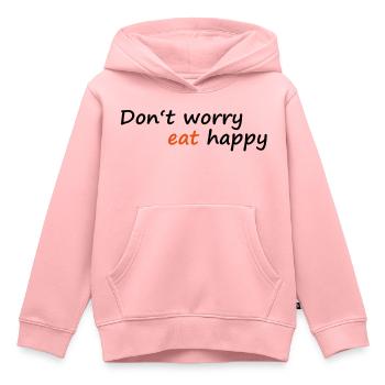 manger - Sweat Premium à capuche enfant bio - rose - Devant - AI Model Kid Female (0cm)