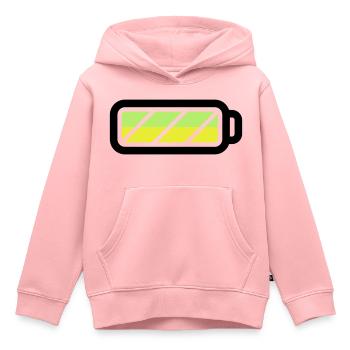 battery - Kids Premium Organic Hoodie - rose - Front - AI Model Kid Female (0cm)