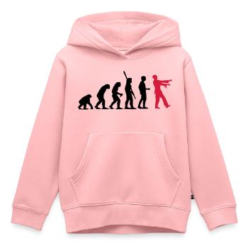 Zombie Evolution (zweifarbig) - Kinder Premium Organic Hoodie - Rosa - Vorne - AI Model Kid Female (0cm)