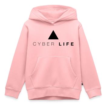 CYBERLIFE Triangle - Kinder Premium Organic Hoodie - Rosa - Vorne - AI Model Kid Female (0cm)