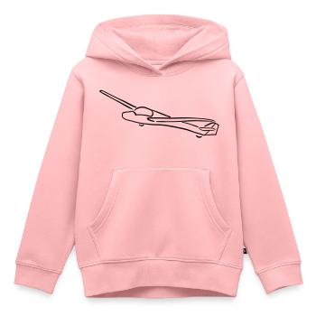 glider - Sweat Premium à capuche enfant bio - rose - Devant - AI Model Kid Female (0cm)