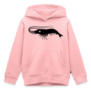 seule crevette crevettes avec des antennes - Sweat Premium à capuche enfant bio - rose - Devant - AI Model Kid Female (0cm)