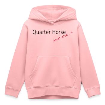 Quarter Horse, quoi d'autre - Sweat Premium à capuche enfant bio - rose - Devant - AI Model Kid Female (0cm)