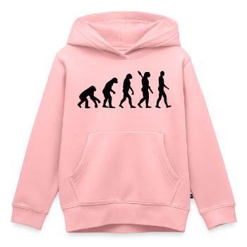 Evolution - Kids Premium Organic Hoodie - rose - Front - AI Model Kid Female (0cm)