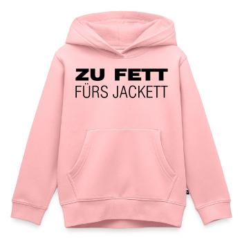 Zu fett fürs Jackett - Kinder Premium Organic Hoodie - Rosa - Vorne - AI Model Kid Female (0cm)