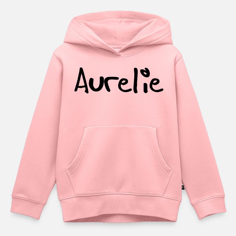 aurélie - Sweat Premium à capuche enfant bio - rose