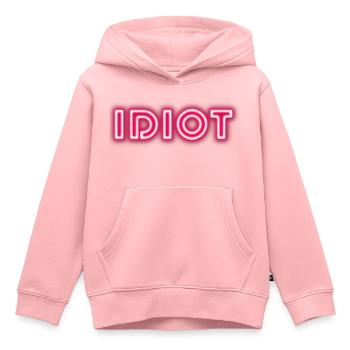 Idiot Geschenkidee - Kinder Premium Organic Hoodie - Rosa - Vorne - AI Model Kid Female (0cm)