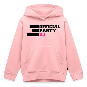 Parti officiel DJ - Sweat Premium à capuche enfant bio - rose - Devant - AI Model Kid Female (0cm)