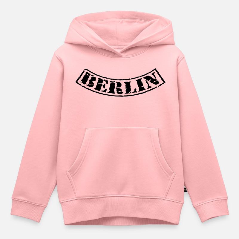 Cou Berlin - Sweat Premium à capuche enfant bio - rose