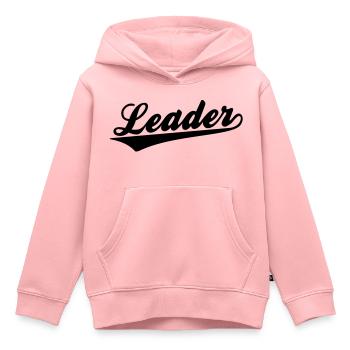 Leader - Sweat Premium à capuche enfant bio - rose - Devant - AI Model Kid Female (0cm)