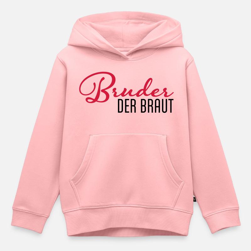 frère de la mariée - Sweat Premium à capuche enfant bio - rose