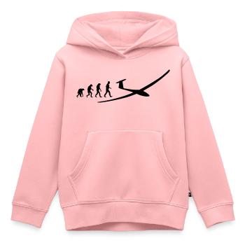 segelflugzeug evolution - Kinder Premium Organic Hoodie - Rosa - Vorne - AI Model Kid Female (0cm)