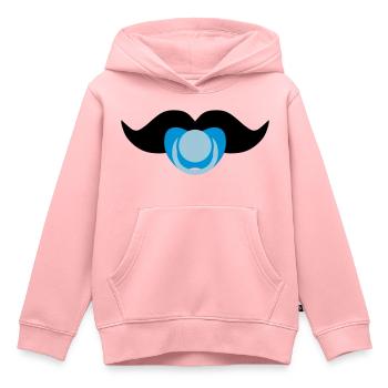 Baby-Schnurrbart - Kinder Premium Organic Hoodie - Rosa - Vorne - AI Model Kid Female (0cm)