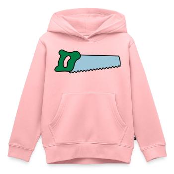 säge - Kinder Premium Organic Hoodie - Rosa - Vorne - AI Model Kid Female (0cm)