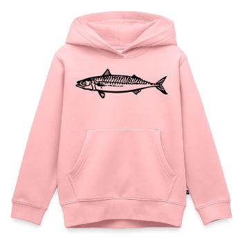 makrele - Kinder Premium Organic Hoodie - Rosa - Vorne - AI Model Kid Female (0cm)