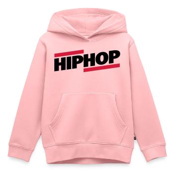 Cadeau Rap Old School Hip Hop - Sweat Premium à capuche enfant bio - rose - Devant - AI Model Kid Female (0cm)