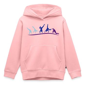 animation capoeira groupe - Sweat Premium à capuche enfant bio - rose - Devant - AI Model Kid Female (0cm)