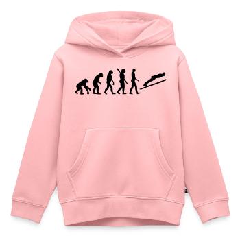 Skispringen - Kinder Premium Organic Hoodie - Rosa - Vorne - AI Model Kid Female (0cm)