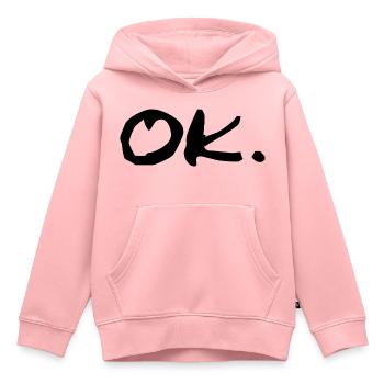 ok - Kinder Premium Organic Hoodie - Rosa - Vorne - AI Model Kid Female (0cm)