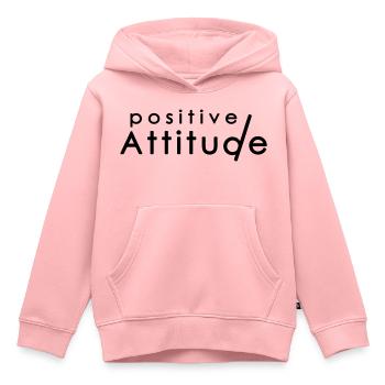 Positive ATTITUDE 1 - Kids Premium Organic Hoodie - rose - Front - AI Model Kid Female (0cm)