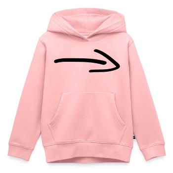 pfeil - Kinder Premium Organic Hoodie - Rosa - Vorne - AI Model Kid Female (0cm)