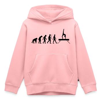 Evolution Schwebebalken - Kinder Premium Organic Hoodie - Rosa - Vorne - AI Model Kid Female (0cm)