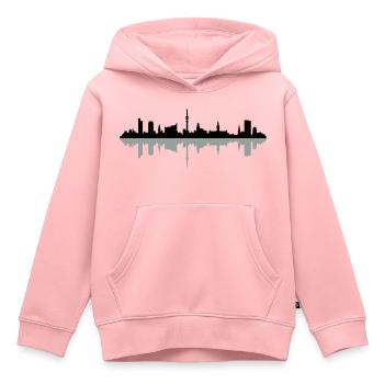Skyline Hamburg Schatten - Kinder Premium Organic Hoodie - Rosa - Vorne - AI Model Kid Female (0cm)