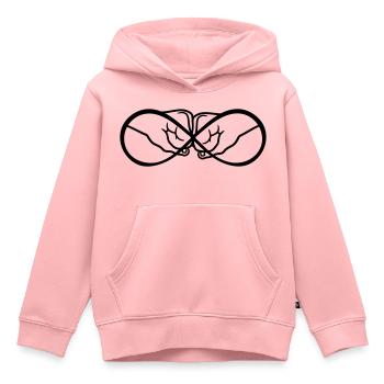 2 Bro Fist Infinite Fists Friends Friends Salutation d’équipe - Sweat Premium à capuche enfant bio - rose - Devant - AI Model Kid Female (0cm)