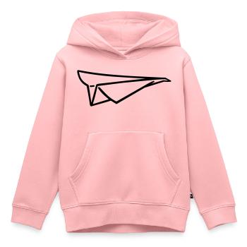 Papierflieger - Kinder Premium Organic Hoodie - Rosa - Vorne - AI Model Kid Female (0cm)