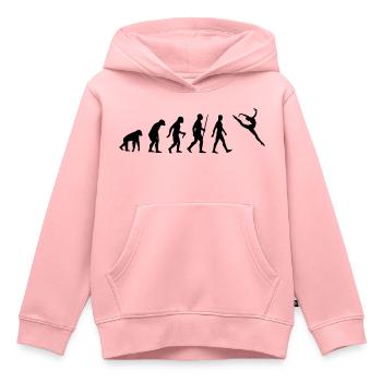 Evolution Human Monkey Ape Human - Ballet, Dancing - Kids Premium Organic Hoodie - rose - Front - AI Model Kid Female (0cm)