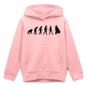 Kontrabass - Evolution Musik Streicher Instrument - Kinder Premium Organic Hoodie - Rosa - Vorne - AI Model Kid Female (0cm)