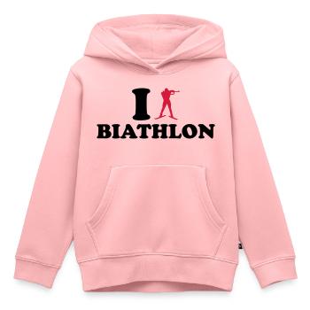 Biathlon - Kinder Premium Organic Hoodie - Rosa - Vorne - AI Model Kid Female (0cm)