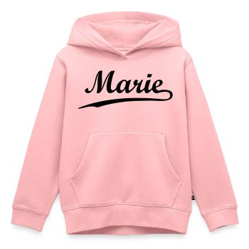 marie - Sweat Premium à capuche enfant bio - rose - Devant - AI Model Kid Female (0cm)